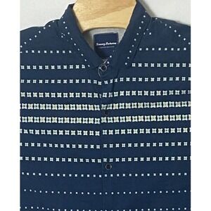 Tommy‎ Bahama Limited Ed Hawaiian Shirt XL Dk Blue Island Modern Short Sleeve